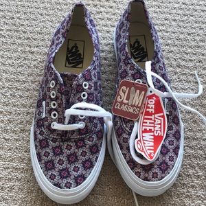 Brand new flowery vans